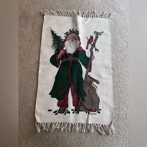 Bacova Santa Father Christmas Decorative Woven Cotton Accent Rug 22x36
